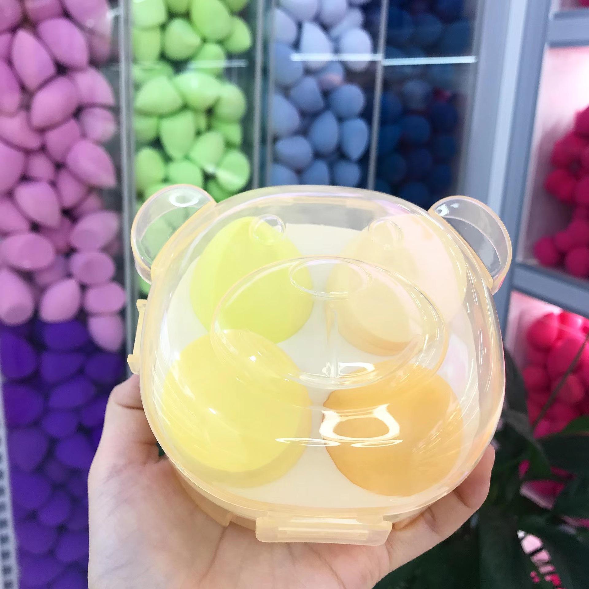 

Набор из 4-х спонжей для макияжа Bear: Супермягкий, не впитывающий, двойного назначения для сухого и влажного нанесения макияжа