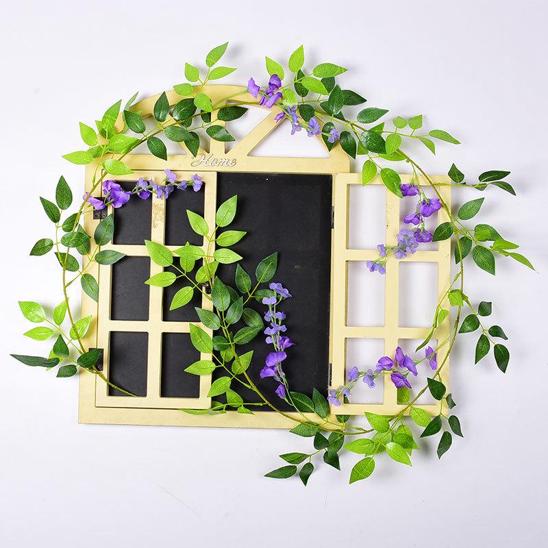 Artificial Plant Ivy Wisteria Flowers Vine Garland Room Home Room Garden Valentine's Decora Wedding Wreath Arch Outdoor YardGift