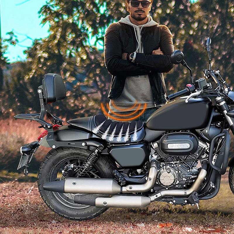Motorcycle Seat Cushion Motorcycle Passenger Seat Wavy Shape Breathable Shock-Absorbing Motorcycle Cushion For Multiple Motor