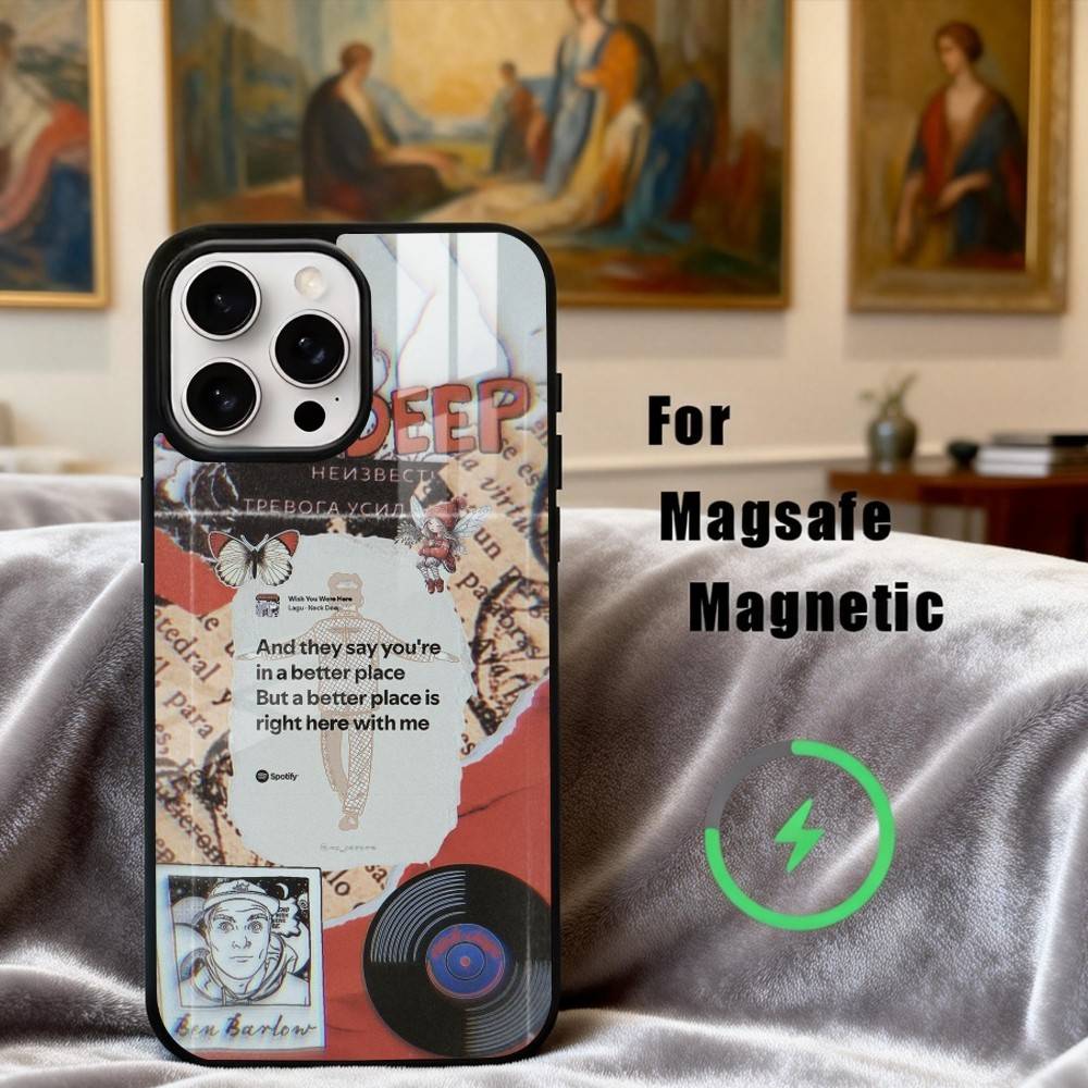 Pop-rock N-Neck D-Deep Band Phone Case For iPhone 17,16,15,14,13,12,Plus,Pro,Max for Magsafe Magnetic Wireless Charging