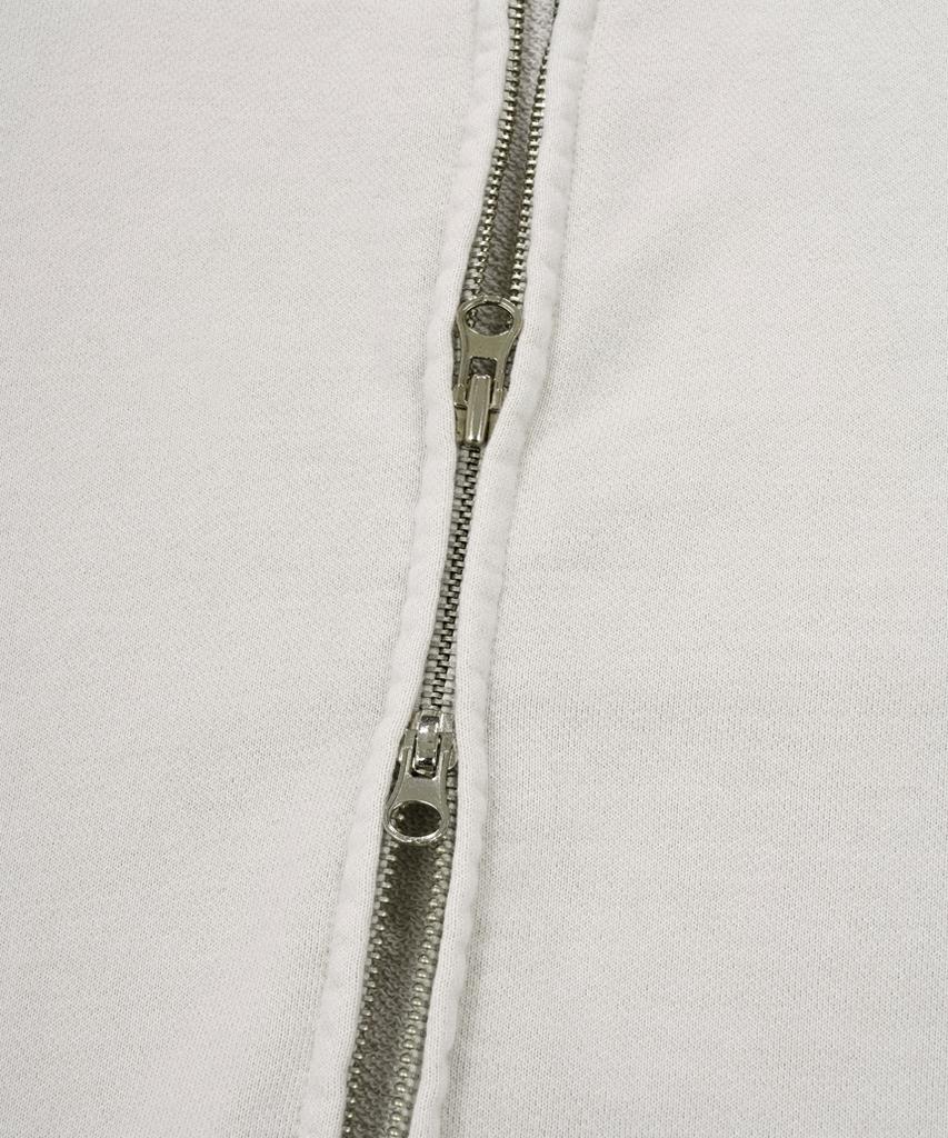 Escapefrom Rose Stamp Print Two-Way Pigment Zip-Up Hoodie Sand Beige