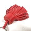 Hermes Fringe Carmen Bag Charm Key Ring Key Holder Leather Red/SilverHardware