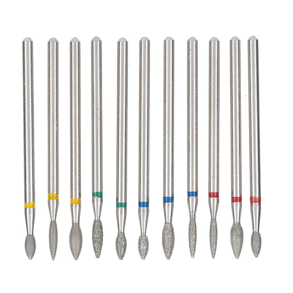 11Pcs Nail Drill Bit Emery Professionsal Exfoliating Polishing Burr Manicure Tools