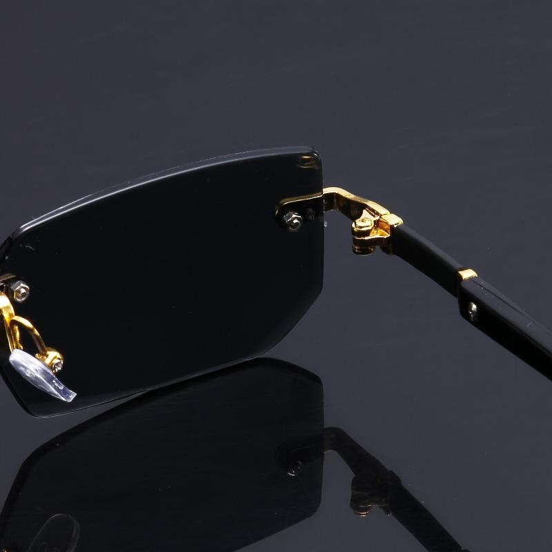 6pcs Retro Korean Sunglasses Seaside Frameless Eyeglasse Anti UV400 Gradient Shades