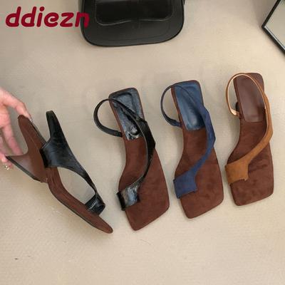 Mode 2025 Neues Schuhwerk Sommer Frühling Damen Keilsandalen Schuhe Flache Modekeile Damen Sandalen mit Absatz Schuhe Weibliche Pantoletten