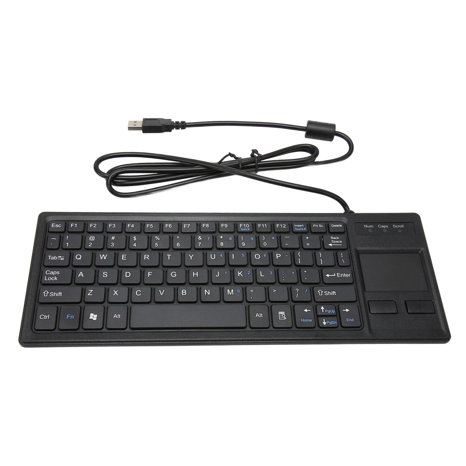 

Wired USB Keyboard with Compact Touch Keyboard Support Left Right Click for Manufacturing Touchpad, Scroll, Click, Click, Buttons, Industrial,