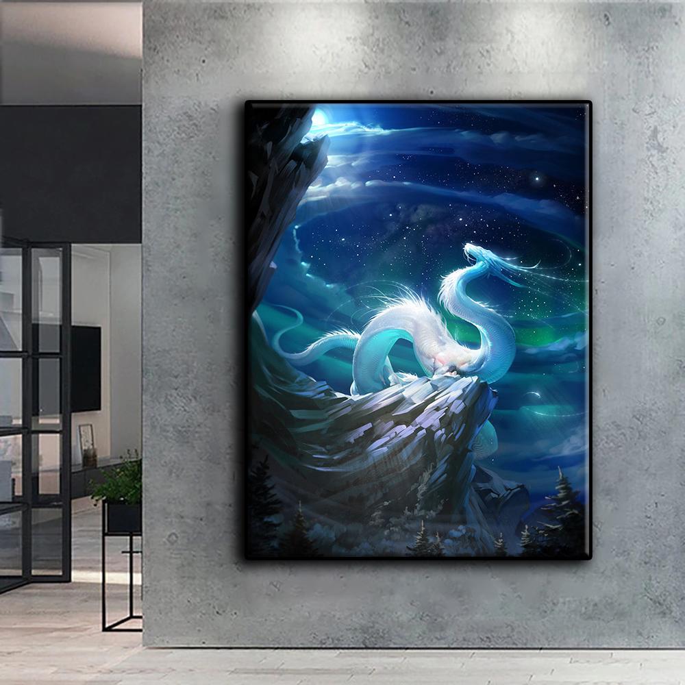 Diamond Painting Chinese Dragon Embroidery Cross Stitch Rhinestone Home Decor