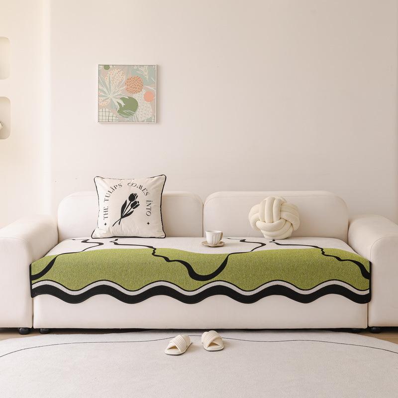 Chenier Special-Shaped Sofa Cushion Irregular Simple Straight Row Seat Cushion Non-Slip Blanket Leather Sofa Special Seat Cushion