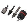 2-13mm Keyless Threaded Metal Drill Chuck, Hex Shank/SDS/Square Quick Grip Adapter, Chuck for Drill Bits Screwdriver Tap&Sockets