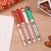 4Pcs Cartoon Christmas Santa Claus Snowman Elk Erasable Gel Pen Cute 0.5Mm Blue/Black Ink Signature Pens School Supplies