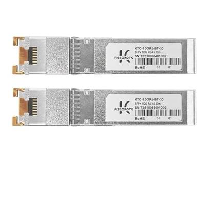 FISEOKO TK 10GBase-T SFP+ Module - RJ-45 SFP+ CAT.6a, Widely Compatible with Cisco, Intel, and Other Broadcom Chips, Low Heat Dissipation, Up To 100 O