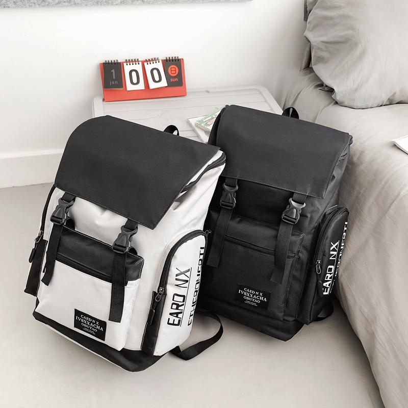 New Shoulder Bag Male Ins Tide Casual Large Capacity School Bag College Students High School Students Travel Backpack