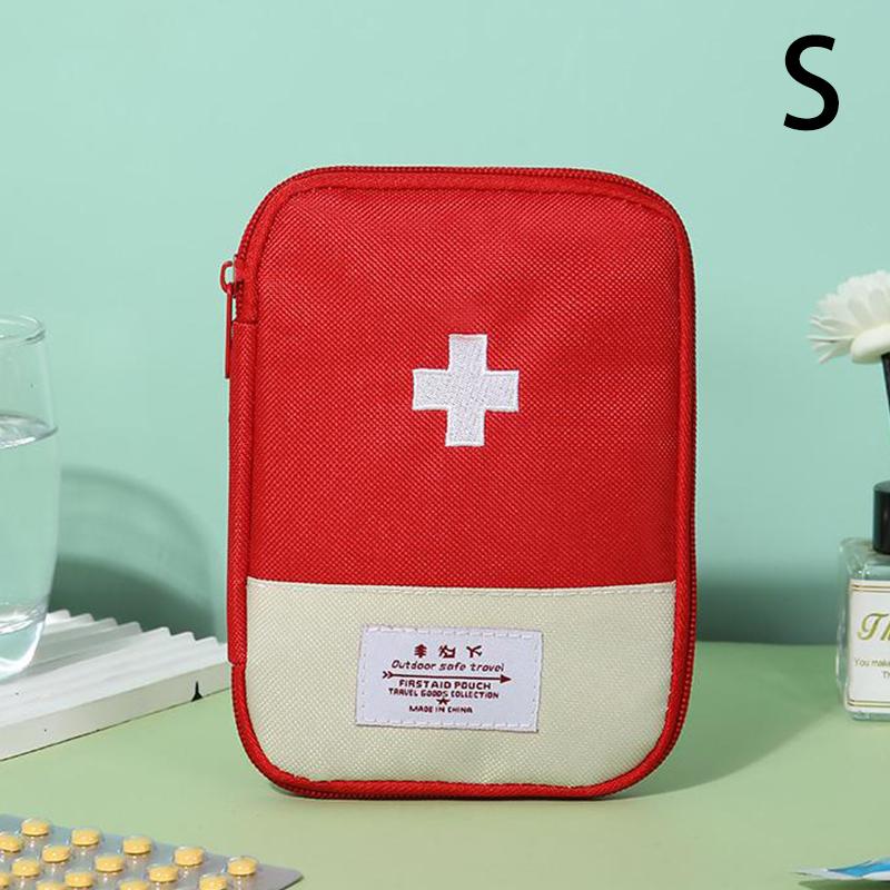 

1 шт. Мини портативная сумка для лекарств, дорожная аптечка первой помощи, сумка для хранения лекарств, набор для выживания, аптечка для экстренной помощи на открытом воздухе, кемпинг S красный