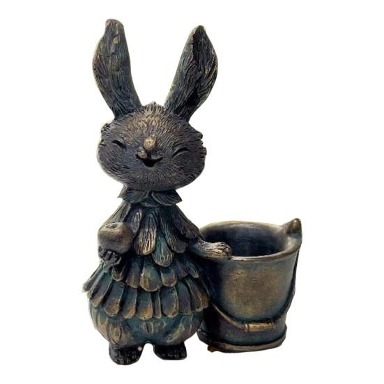 

Статуэтка пасхального кролика Yousheng, статуэтка из смолы, мультяшный кролик, скульптура животного, украшение для дома, офиса, внутреннего и наружного сада, орнамент A кофейный