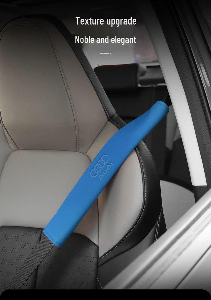 New BYD Suede Seat Belt Shoulder Pad: Anti-Chafing, Wear and Dirt-Resistant, All-Season, Light Luxury, Simple, Practical