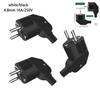 2/4/6pcs  EU Plug Adapter Male Replacement Rewireable Outlet 4.8mm Electrical AC Power Plug Extension Cord Connector