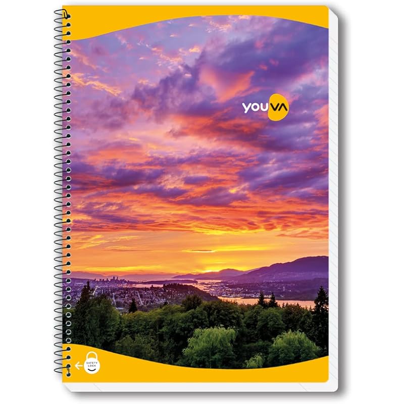 Navneet Youva | Spiral Long Book For Students And Executives | Spiral Bound With Safety Lock | A4 Size - 21 X 29.7 Cm |