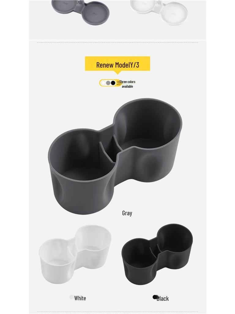 Tesla Model Y/3/S/X Center Console Silicone Cup Holder Coaster