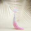 Tassel Pendant with Lanyard Gradient No Shedding Fade-resistant Anti-Lost DIY Double-sided Lotus Han Chinese Clothing Tassel Ear for Fan
