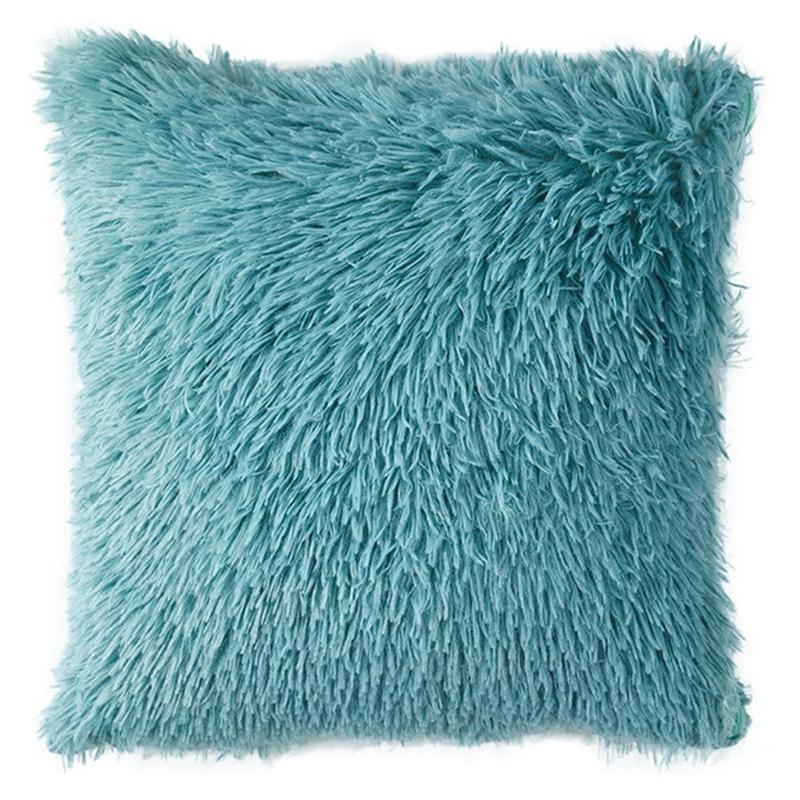 Plush Pillowcase Without Insert Breathable Fabric Cushion Cover Multiple Color Option for Living Room Bedroom Decors