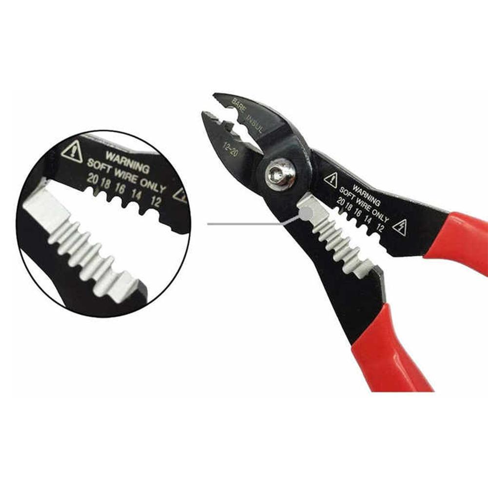 Clește de dezizolat sârmă compact 4 în 1, multifuncțional, pentru electricieni, instrument de tăiere, sertizare AWG, service sârmă și prindere sârmă 12-20 F7o7
