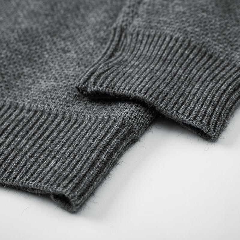 MaoRen Men's Stand Collar Knit Cardigan Sweater