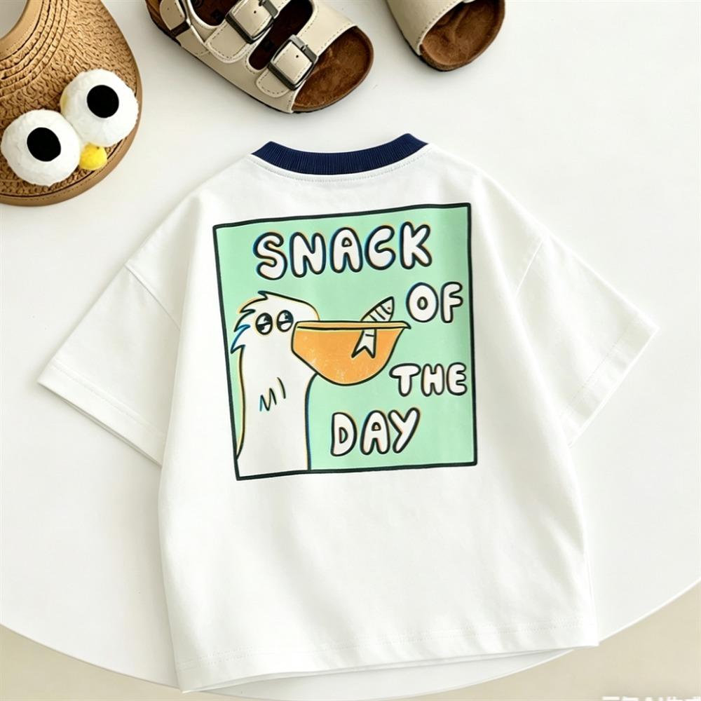 Round Neck Tops Clothing New Child's Summer Clothes Thin Lovely Short Sleeve For Toddler Fashion Simple TShirt