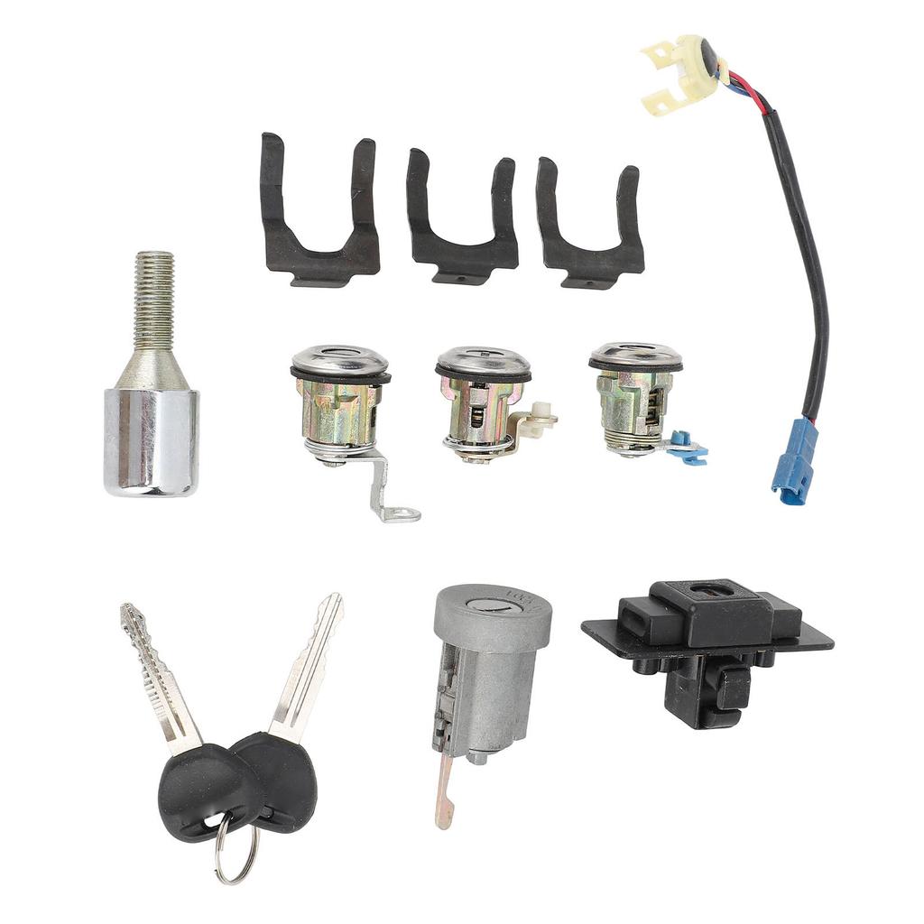 Car Full Lock Cylinder Key Set MR259111 Replacement for Mitsubishi Pajero Montero 2nd 1990 To 2004