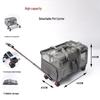 Large Capacity Cat Carrier Rolling Suitcase with Two Compartments for Pet Travel
