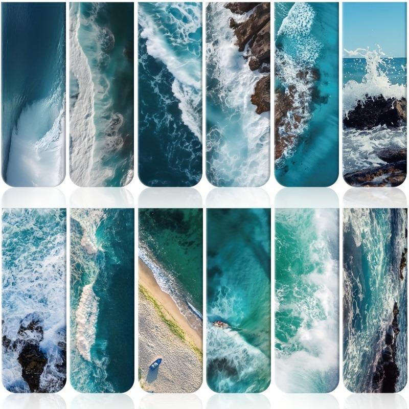 12 Pcs Style Magnetic Bookmarks with Various Patterns Magnetic Reading Bookmarks  Page Clipping Marker