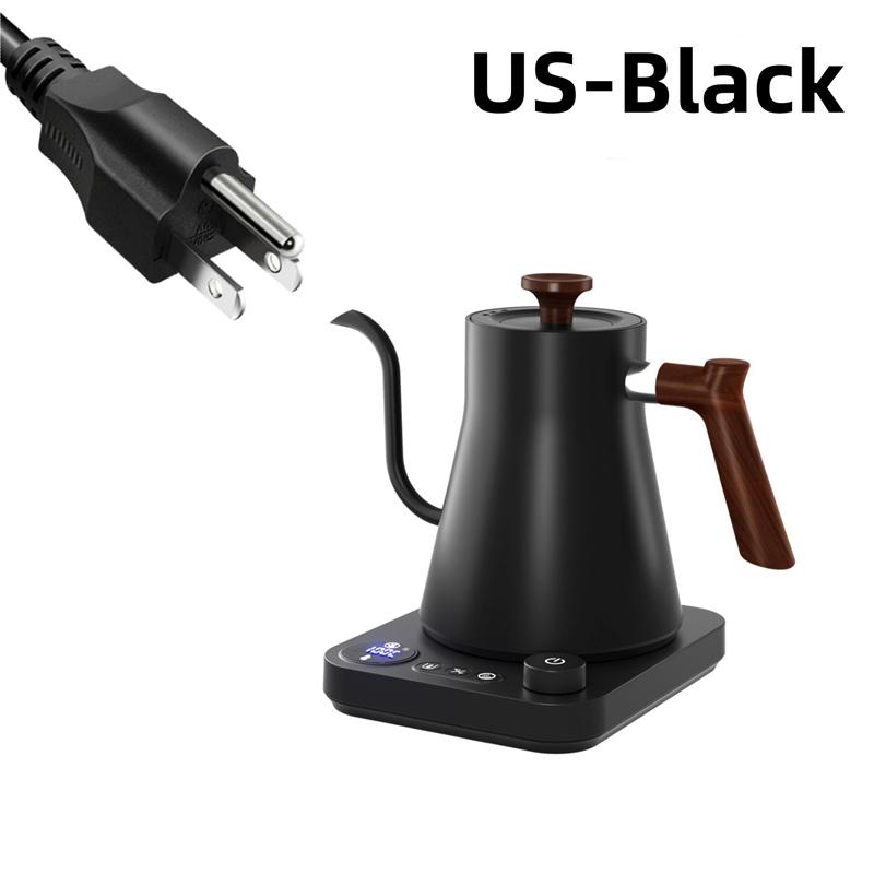 900ml Smart Constant Temperature Electric Kettle Small Portable Travel Kettle Stainless Steel Gooseneck Hand Brewing Coffee Pot