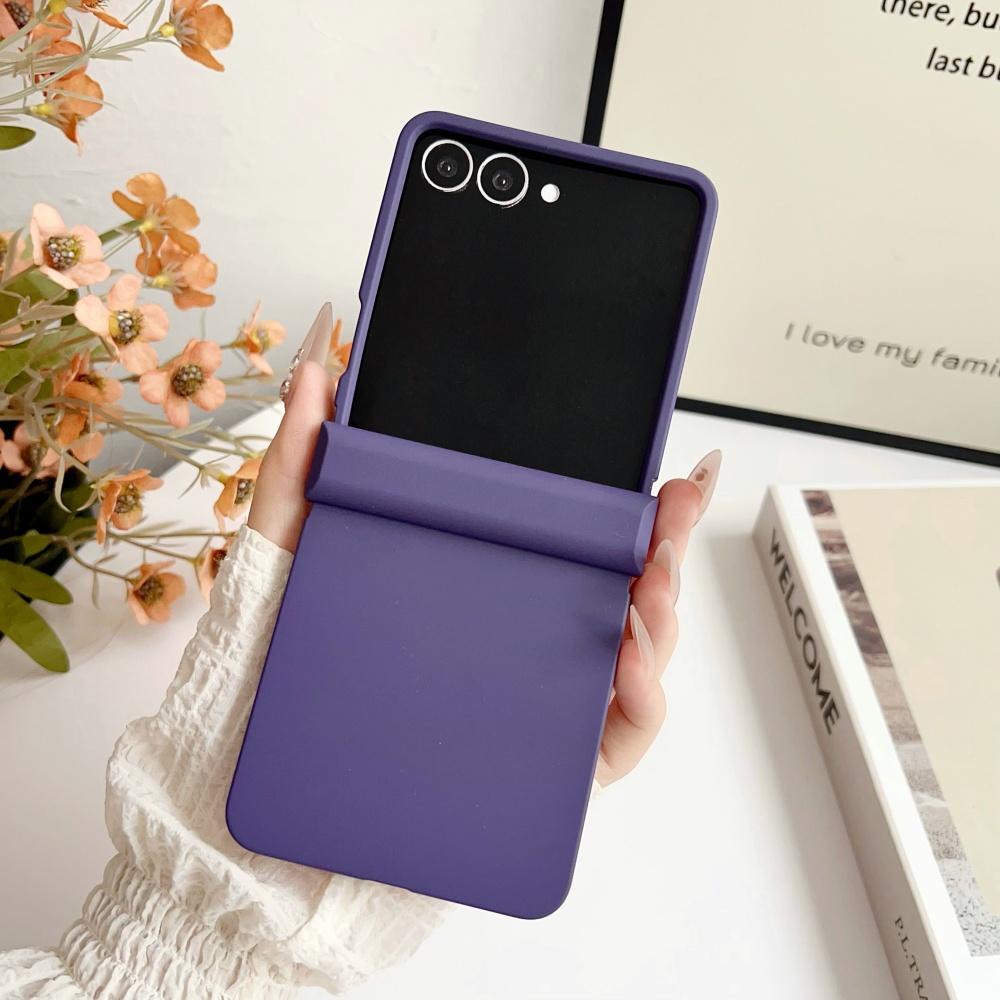 For Samsung Z Flip 6 Case Solid Color Matte Ultra Thin Hinge Shockproof Hard PC For Samsung Galaxy ZFlip7 Flip6 5 4 3 5G Cover