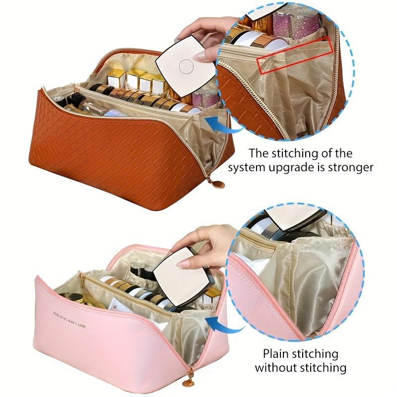 Borsa Cosmetica da Viaggio Grande Capacità Multifunzionale Impermeabile Portatile Organizzatore Trucco con Manico Ideale per Viaggio