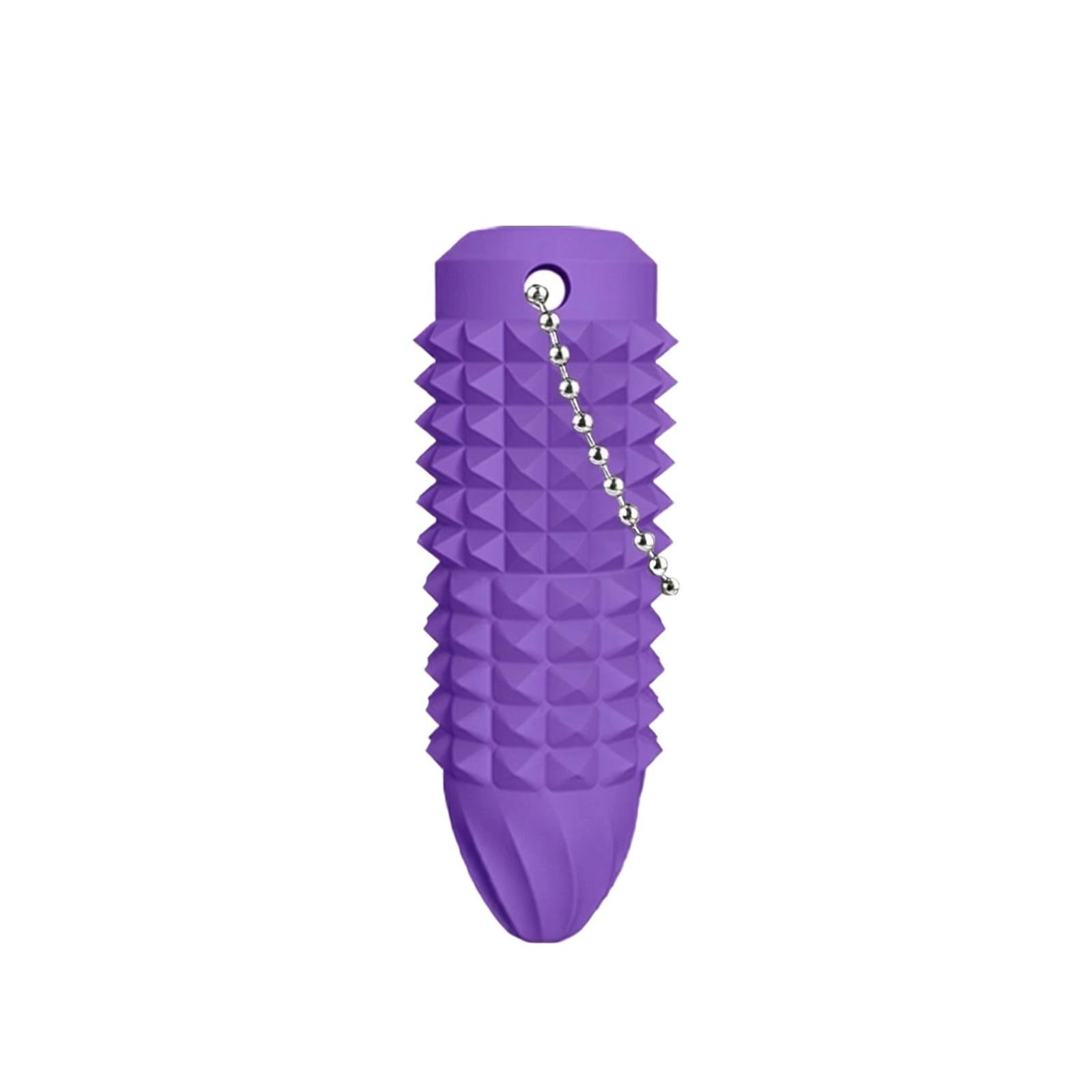 Silicone Sensory Toy Finger Massage Stress Relief Keychain Fidget Toy with Textured Surface for Anxiety Reduction and Hand Exercise one size фиолетовый