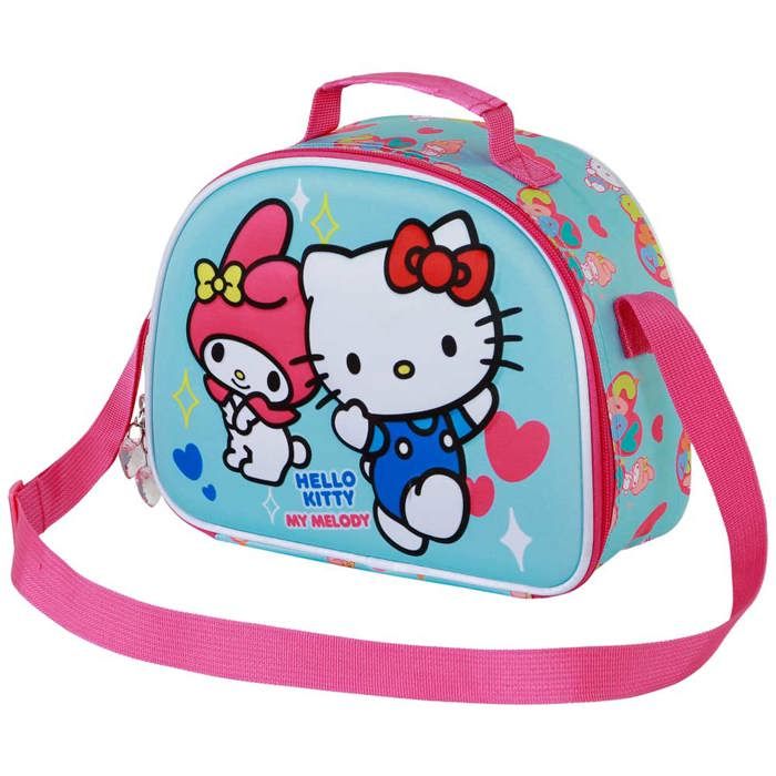 Sac repas 3d - hello kitty friendship - bleu - taille unique