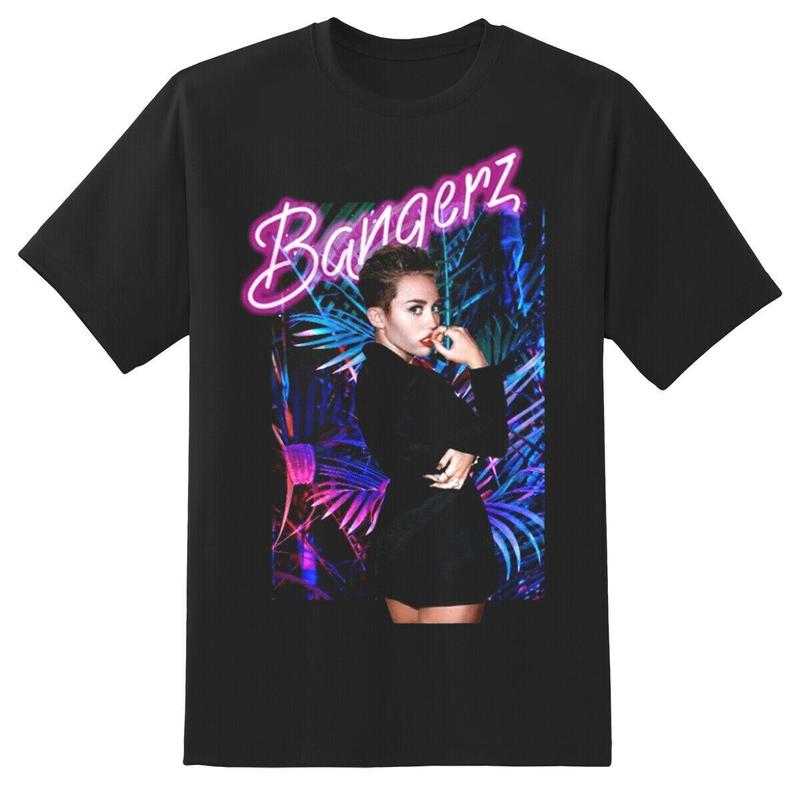 Miley Cyrus Bangerz Album Cotton Black Unisex T-Shirt