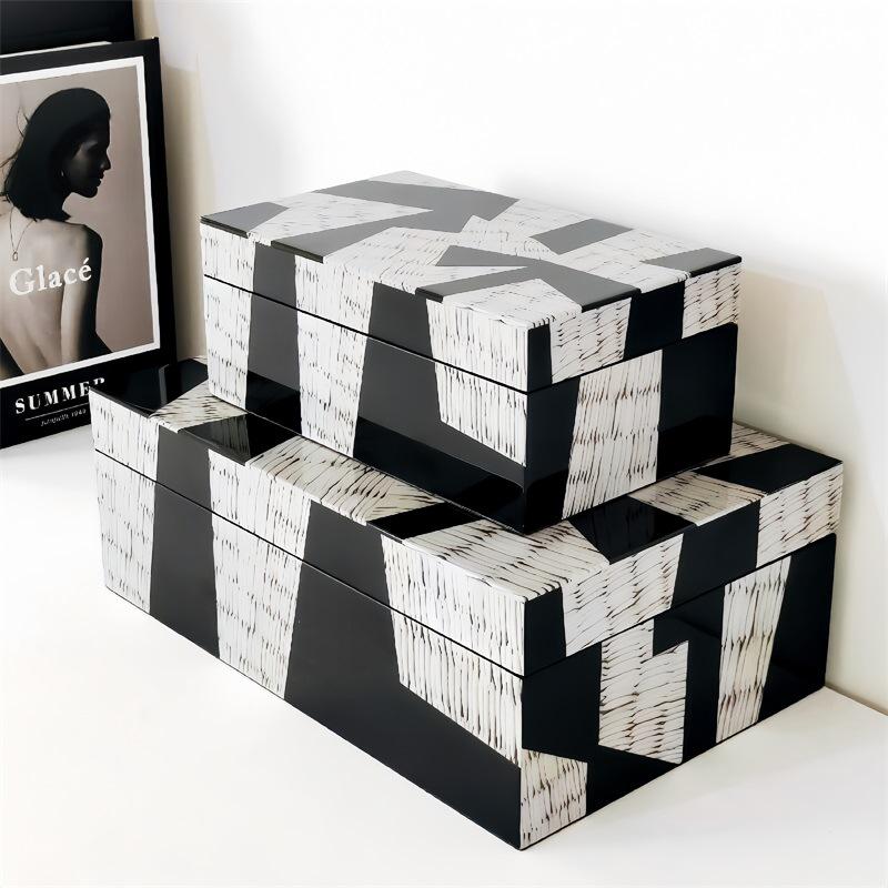 Nordic Minimalist Wooden Jewelry Box & Tissue Tray Decor for Bedroom/Living Room