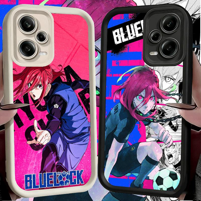 Phone Case for Xiaomi Redmi Note 15 14 13 Pro Plus Blue L-Lock Chigiri Hyoma Shell 12S 11 11S 11T 5G 14S Soft Silicone Funda