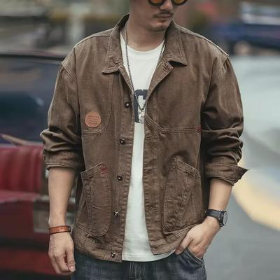 Herren American Retro Jeansjacke - Schwergewicht, Locker geschnitten für Frühling & Herbst