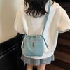Large Capacity Drawstring Shoulder Bag Women's Lightweight Tote Bag Commuter Crossbody Bag