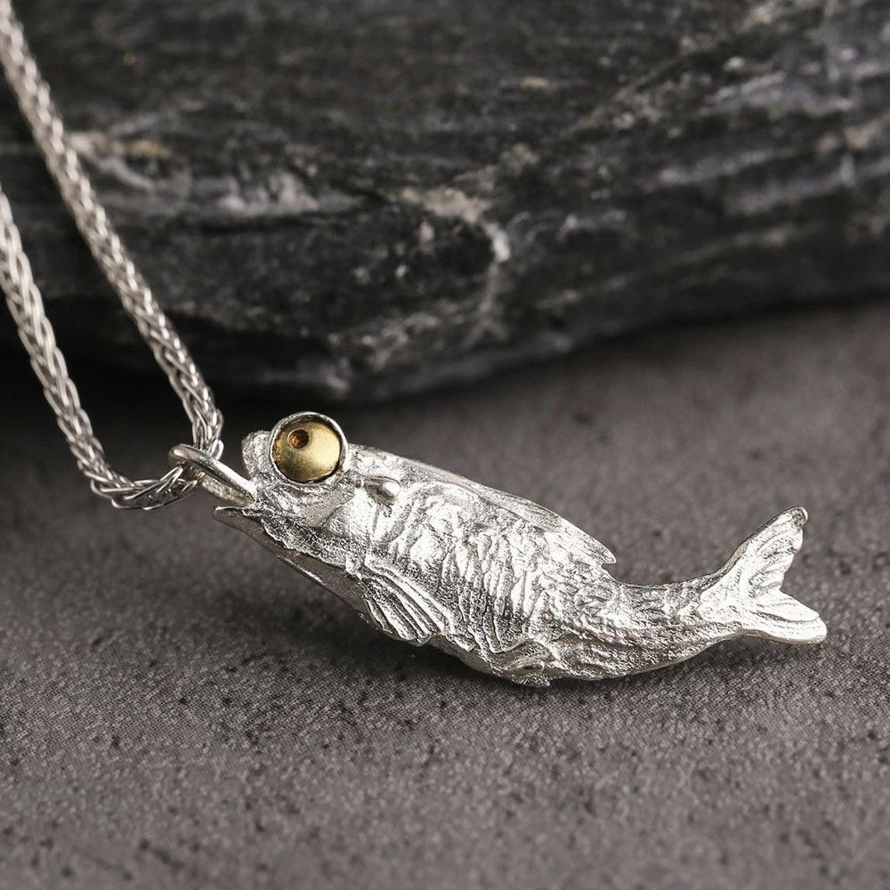 Undead Salted Fish Pendant Retro Literary Personality Male Niche Pendant Ins Simple Necklace Transshipment Jewelry