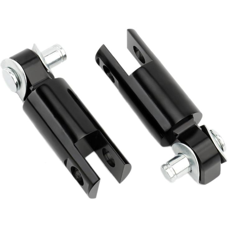

Foot Pegs Extension 2-1/2 Stirrup Heel Rest Extender for Harley Sportster Touring Road King Dyna Softail Fatboy Male Mount (Black) чёрный