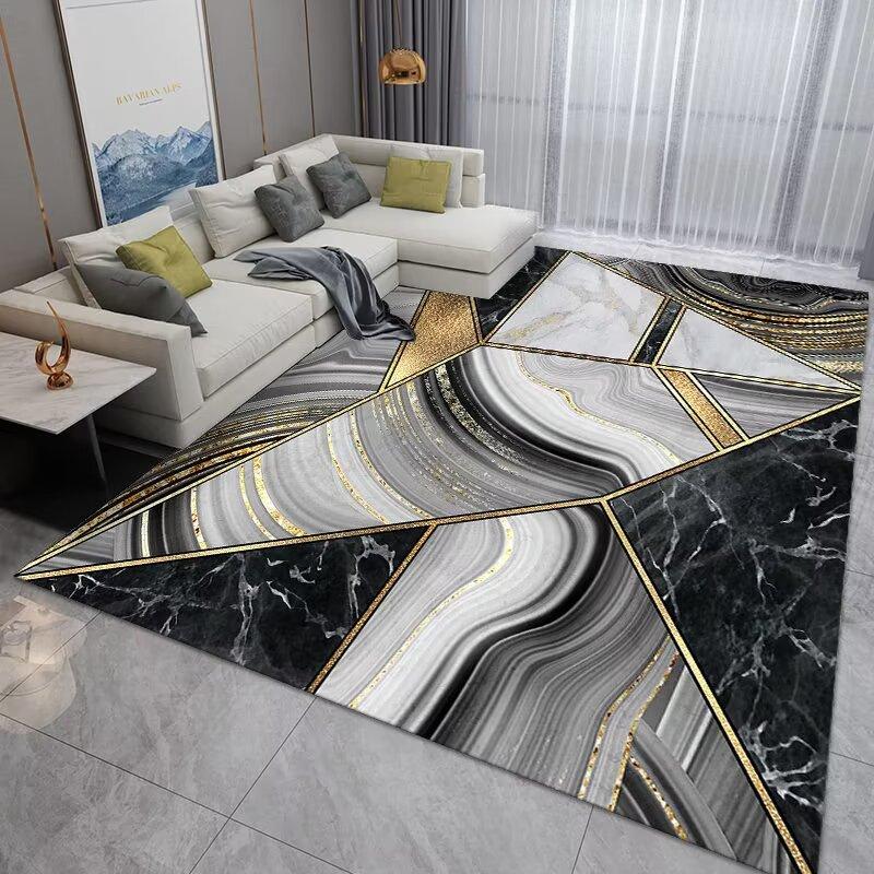Modern Geometric Marble Carpet for Living Room Large Area Decoration Home Rugs for Bedroom Soft Non-slip 200x300 Lounge Sofa Mat