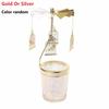 1pcs  Silver Gold Candlesticks Rotating Romantic Rotation  Carrousel Tea Light Candle Holder Dinner Wedding Bar Party