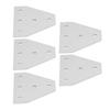 5Pcs Tie Plate 5 Holes Aluminum Robust Reinforced Connecting Mending Plate for Furniture Mechanical Industry 4040T