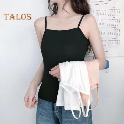 Sommer Sling Weste Quadrat Kragen Ärmelloses Einfarbig Leibchen Slim Fit Tank Top Frauen Leichte Leibchen Streetwear