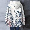 Women's Floral Print Loose Casual Long Sleeved Hooded Sweatshirt