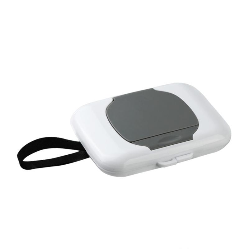 

Travel Wipe Holder Reusable Wet Wipe Container Box Strollers Hanging Wipes Dispensers Refillable Wipe Case серый