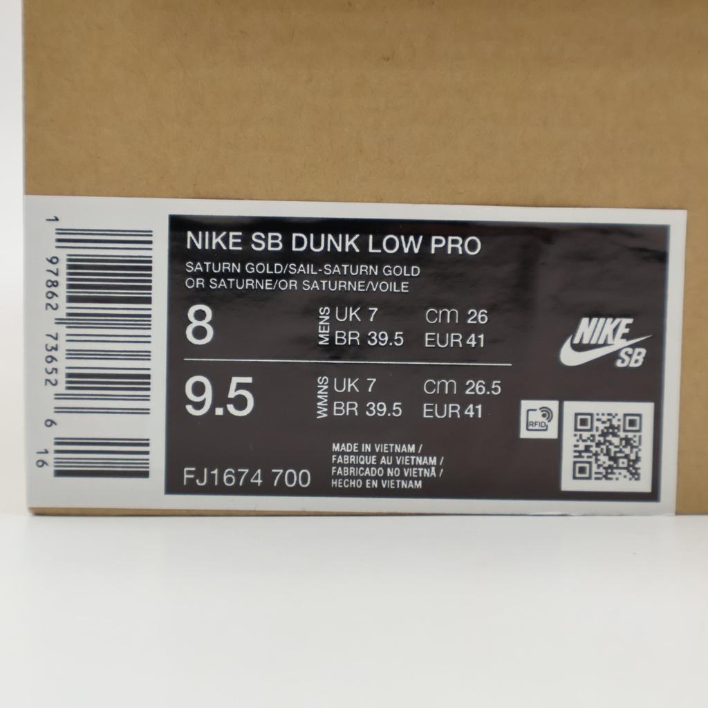FJ1674-700 Nike SB Dunk Low Pro ISO Saturn Gold (Men's)