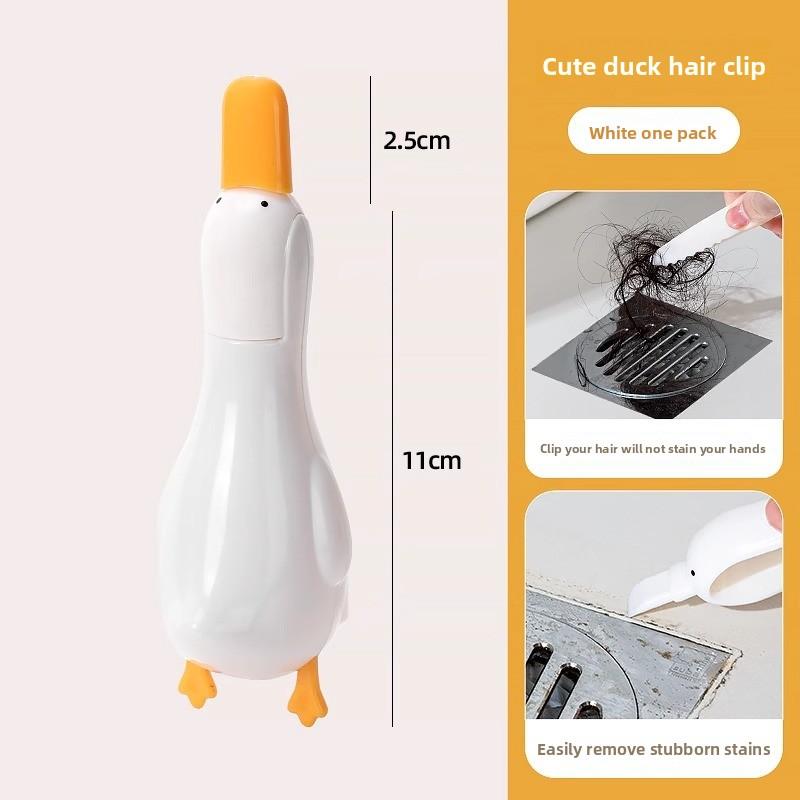 Cartoon Cute Duck Bathroom Hair Wall-mounted 2-in-1 Household Can Shovel Stain Cleaning Dirty Cleaning Clip